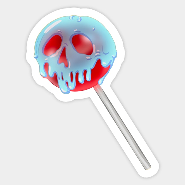 Poison Apple Halloween Candy Lollipop Sticker by SkullFern